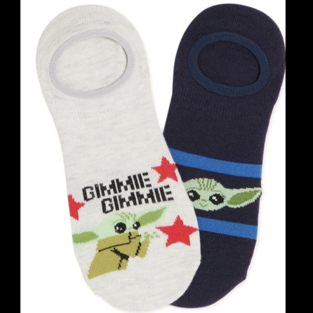 Star Wars The Mandalorian Women's 4th Of July 2 Pairs Liner Socks,Shoe Size:4-10